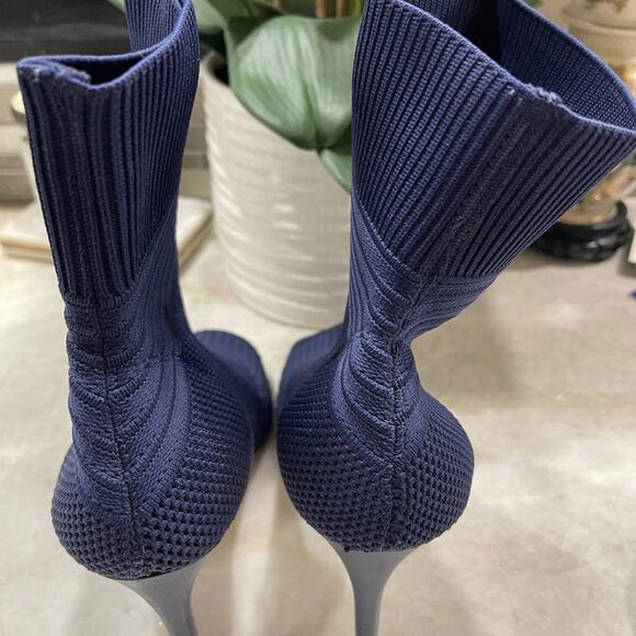 Charles by Charles David blue knit sock boots Sz 9 - Picture 6 of 10